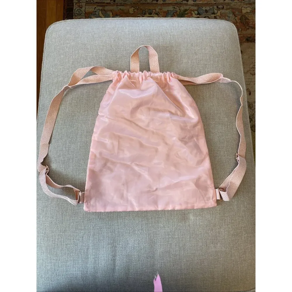 Disney Parks Bibbidi Bobbidi Boutique Pincess Pink Drawstring Backpack Bag